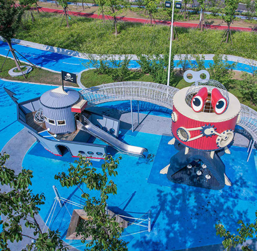Mechanical Pirates Play Systems | Stainless Steel Slide | Outdoor Playgrounds Sets | Custom Design