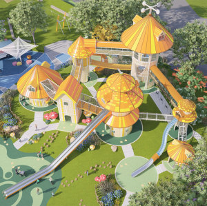 The Ugly Duckling Palace Combo Slides | Stainless Steel Slide | Outdoor Playground Sets | Custom Design
