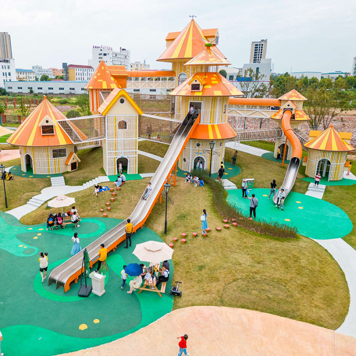 The Ugly Duckling Palace Combo Slides | Stainless Steel Slide | Outdoor Playground Sets | Custom Design