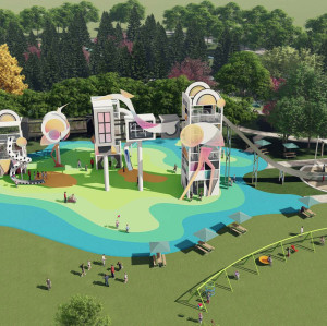 Crane Palace Combo Slides | Stainless Steel Slide | Animal-Shaped Play Equipment | Outdoor Playground Sets | Custom Design