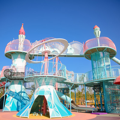 Dazzling Coral Reef Palace Combo Slides | Stainless Steel Slide | Outdoor Playground Sets | Theme Park | Custom Design