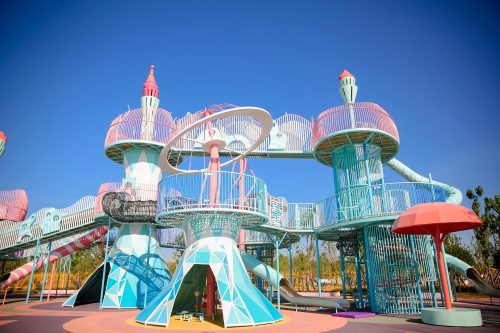 Dazzling Coral Reef Castle Slides | Stainless Steel Slide | Outdoor Playground Sets | Theme Park | Custom Design