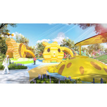 Rabbit Burrow Play Systems | Stainless Steel Slide | Animal-Shaped Play Equipment | Outdoor Playground Sets | Theme Park | Custom Design