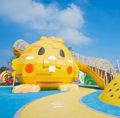 Rabbit Burrow Play Systems | Stainless Steel Slide | Animal-Shaped Play Equipment | Outdoor Playground Sets | Theme Park | Custom Design