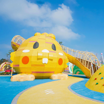 Rabbit Burrow Play Systems | Stainless Steel Slide | Animal-Shaped Play Equipment | Outdoor Playground Sets | Theme Park | Custom Design