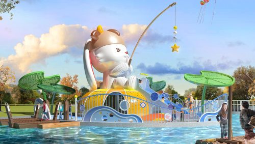 Rabbit Toffy Fishing Play Systems | Stainless Steel Slide | Outdoor Playground Sets | Theme Park | Custom Design