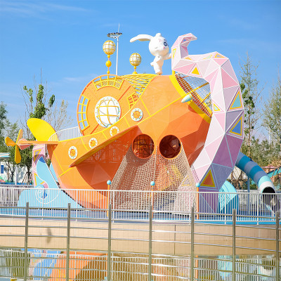 Center crossing submarine for stainless steel slide playground equipment I Play equipment for kids | Outdoor playground sets