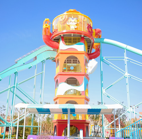 Giant Wave Tower Slides | Stainless Steel Slide | Outdoor Playground Sets | Theme Park | Custom Design