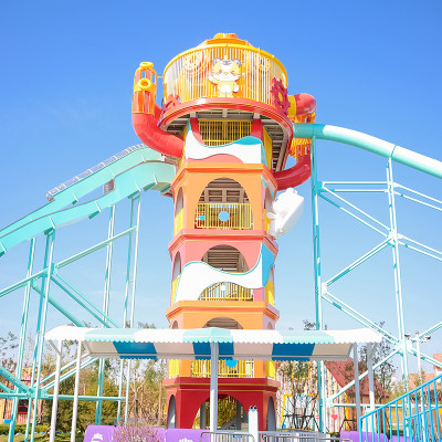 Giant wave slide for stainless steel slide playground equipment I  Theme park | Bespoke project