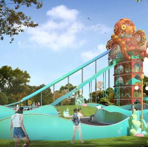 Giant Wave Tower Slides | Stainless Steel Slide | Outdoor Playground Sets | Theme Park | Custom Design