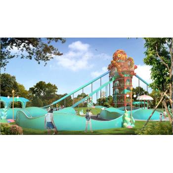 Giant Wave Tower Slides | Stainless Steel Slide | Outdoor Playground Sets | Theme Park | Custom Design