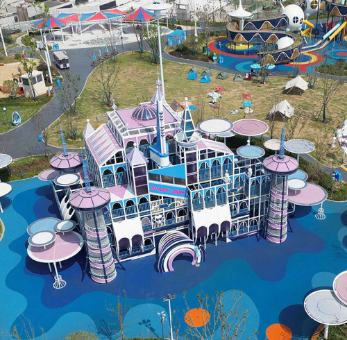 Space Research Station Castle Slides | Stainless Steel Slide | Outdoor Playground Sets | Custom Design