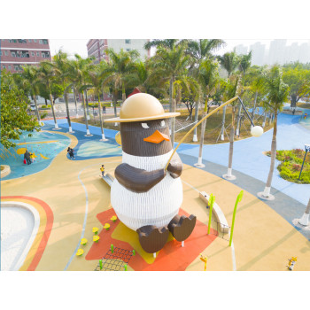 Fishing for geese for stainless steel slide playground equipment I Play equipment for kids | Natural playground equipment