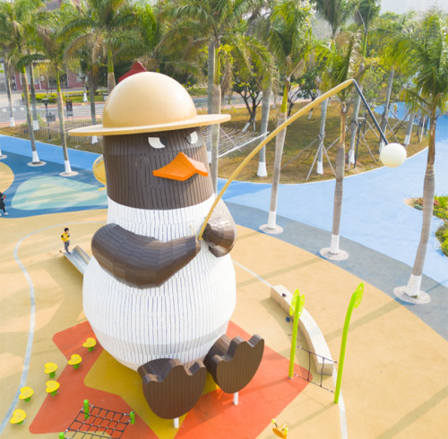 Fishing for geese for stainless steel slide playground equipment I Play equipment for kids | Natural playground equipment