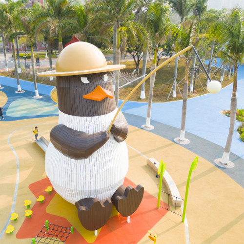 Fishing for geese for stainless steel slide playground equipment I Play equipment for kids | Natural playground equipment