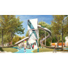 Geometric Rubik's Cubes Dual Slides | Stainless Steel Slide | Custom Design Play Tower