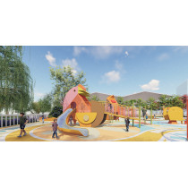 Chickens Play Systems | Stainless Steel Slide | Animal-Shaped Play Equipment | Outdoor Playground Sets | Custom Design