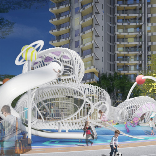 Alien Spaceship Play Systems | Stainless Steel Slide | Outdoor Playground Sets | Custom Design