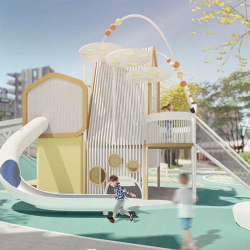 Rainbow room for climbing playground equipment | Commercial park equipment | Outdoor slide