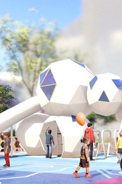 Crystal Bubble Play Systems | Stainless Steel Slide | Outdoor Playground Sets | Custom Design