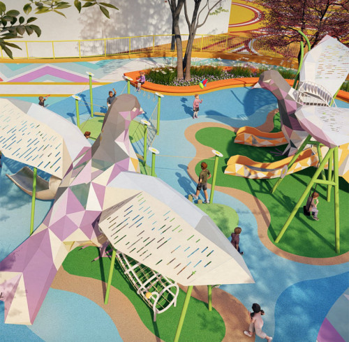Doves Play Systems | Stainless Steel Slide | Animal-Shaped Play Equipment | Outdoor Playground Sets | Custom Design