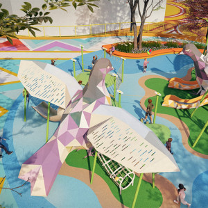 Doves Play Systems | Stainless Steel Slide | Animal-Shaped Play Equipment | Outdoor Playground Sets | Custom Design