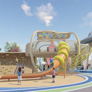 UFO Station Palace Combo Slides | Stainless Steel Slide | Outdoor Playground Sets | Custom Design