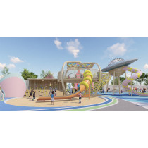 UFO Station Palace Combo Slides | Stainless Steel Slide | Outdoor Playground Sets | Custom Design