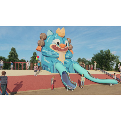 Lion Play Systems | Stainless Steel Slide | Animal-Shaped Play Equipment | Outdoor Playground Sets | Custom Design