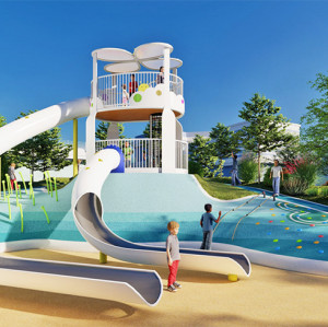 Solar Energy Dual Slides | Stainless Steel Slide | Outdoor Playgrounds Sets | Custom Design