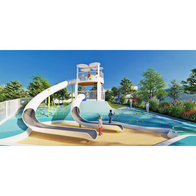 Solar Energy Dual Slides | Stainless Steel Slide | Outdoor Playgrounds Sets | Custom Design