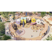 Donut Palace Combo Slides | Stainless Steel Slide | Food-Shaped Play Equipment | Outdoor Playground Sets | Custom Design