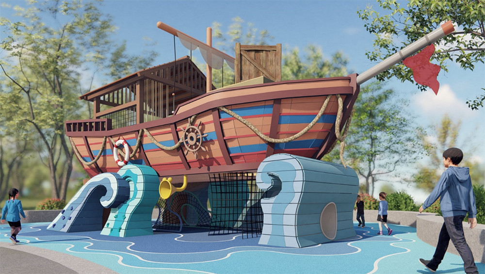 wooden ship playground