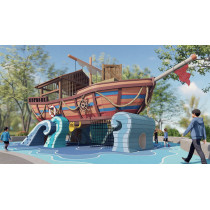 Surfing Boat Play Systems | Stainless Steel Slide | Outdoor Playground Sets | Custom Design