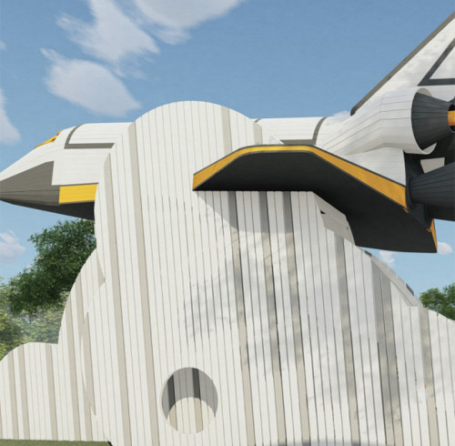 Sonic Plane Play Systems | Stainless Steel Slide | Outdoor Playground Sets | Custom Design