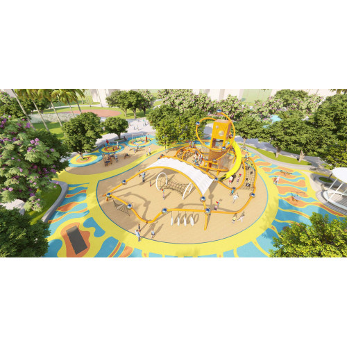 Solar Field Play Systems | Stainless Steel Slide | Outdoor Playground Sets | Custom Design