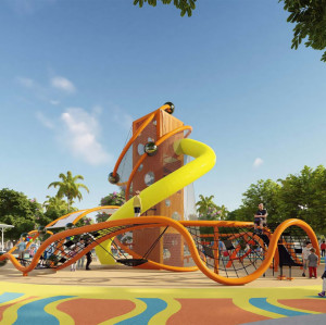 Solar Field Play Systems | Stainless Steel Slide | Outdoor Playground Sets | Custom Design