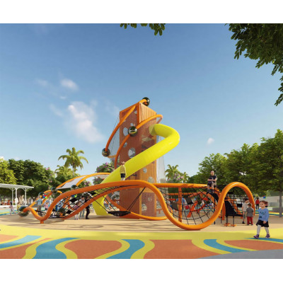 Solar Field Rope Play System | Outdoor Playground Sets | Custom Rope Climbing Net