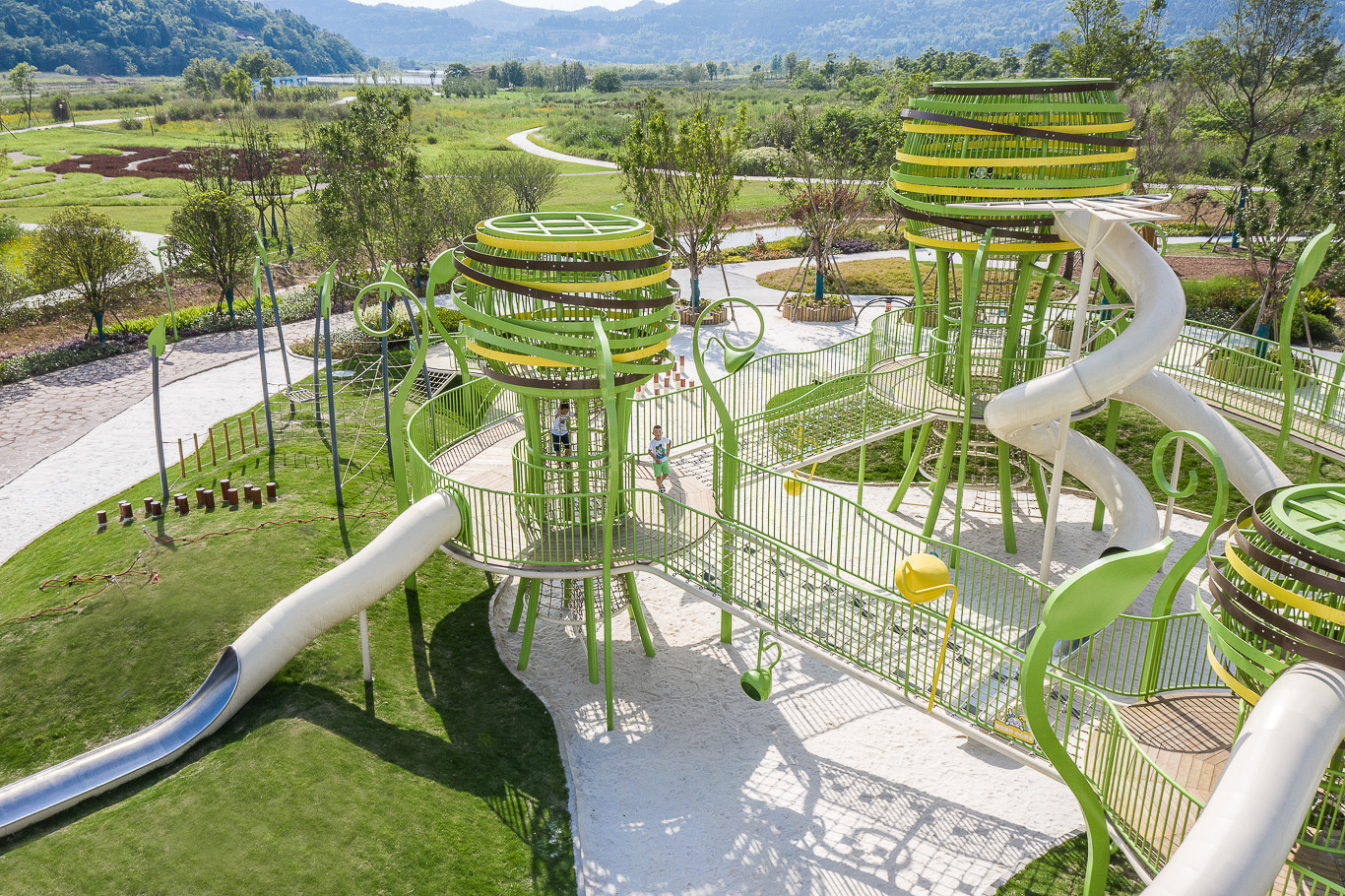 commercial playground slides