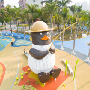 Fishing Penguin Play Systems | Stainless Steel Slide | Animal-Shaped Play Equipment | Outdoor Playground Sets | Custom Design