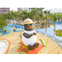 Fishing Penguin Play System｜Stainless Steel Slide & Animal-Themed Playground Equipment