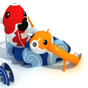 Koi Fish Play Systems | Stainless Steel Slide | Animal-Shaped Play Equipment | Outdoor Playground Sets | Custom Design