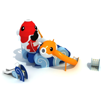 Koi Fish Play Systems | Stainless Steel Slide | Animal-Shaped Play Equipment | Outdoor Playground Sets | Custom Design