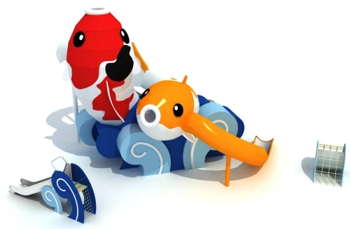 Koi Fish Play Systems | Stainless Steel Slide | Animal-Shaped Play Equipment | Outdoor Playground Sets | Custom Design