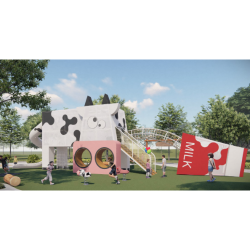 Cow farm for nature playground equipment | Animal equipment | Amusement equipment customizable