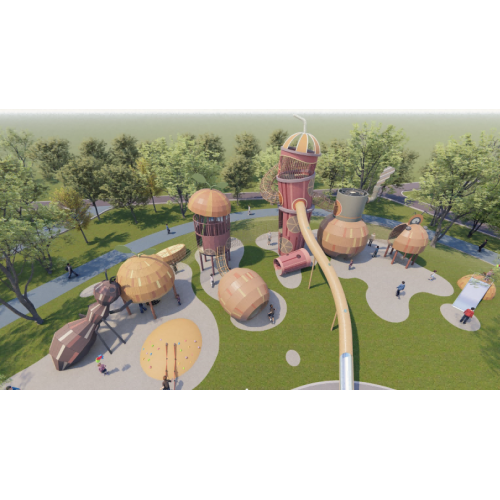 Juice castle for climbing playground equipment | Food style | Amusement equipment customizable