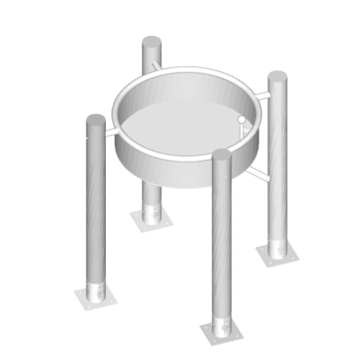 Round Water Basin | Water Play Equipment | Stainless Steel | Water Playground Equipment
