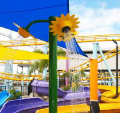 Flower fountain for water play equipment