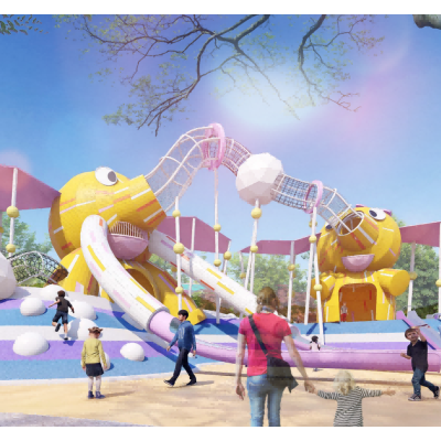 Elephant house for nature playground equipment | Animal equipment | Playground Equipment customizable