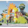Giraffe slide for nature playground equipment | Animal equipment | Amusement equipment customizable
